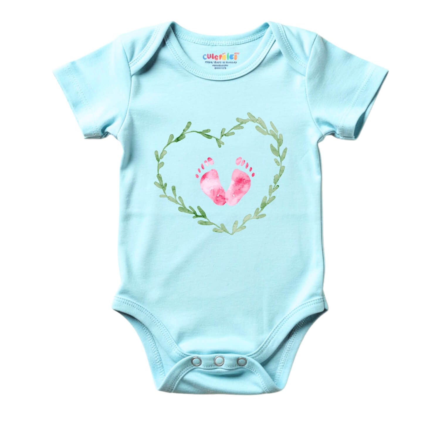 Baby Paws Heart Newborn Romper – Cute Printed Bodysuit