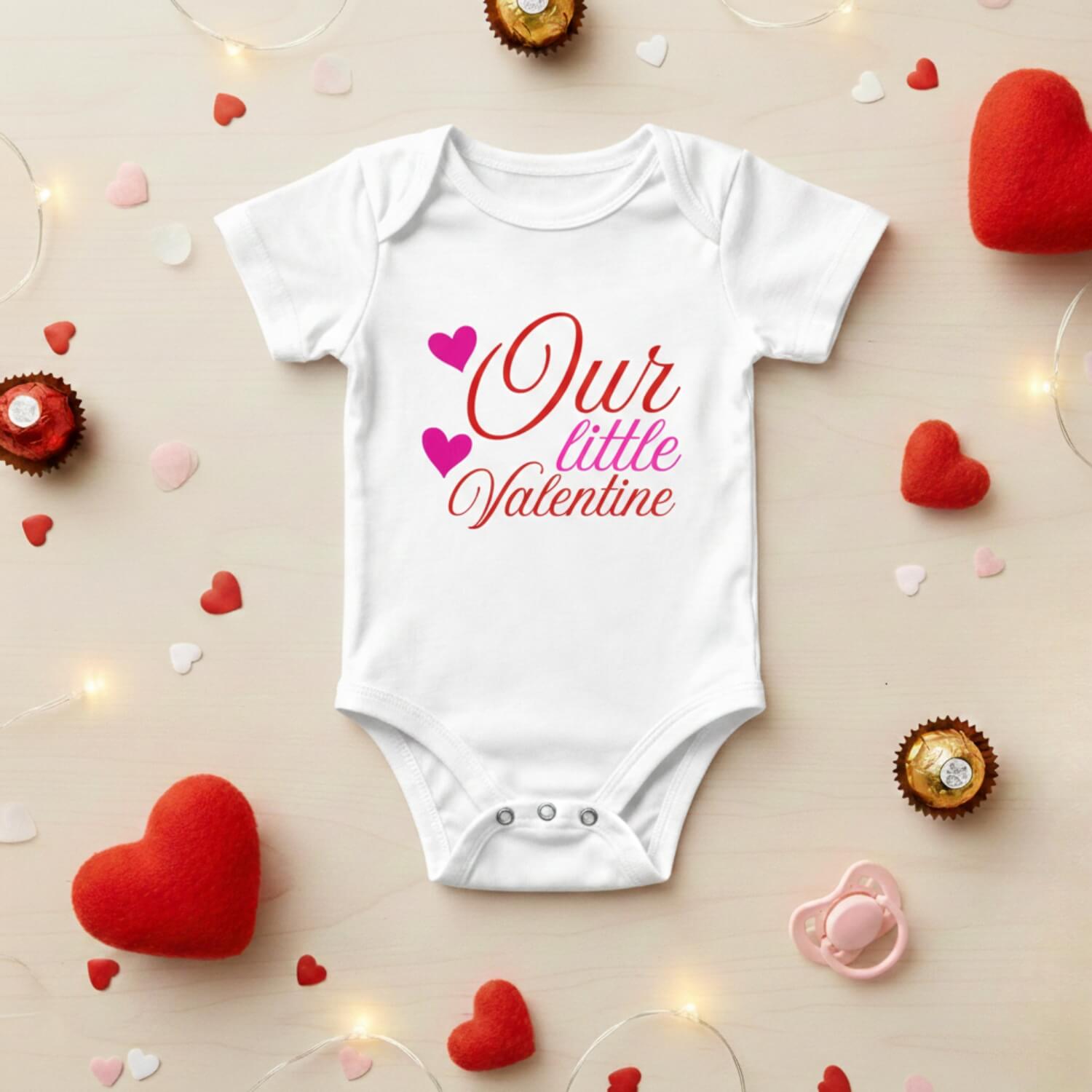Our Little Valentine Baby Onesie – Valentine Special