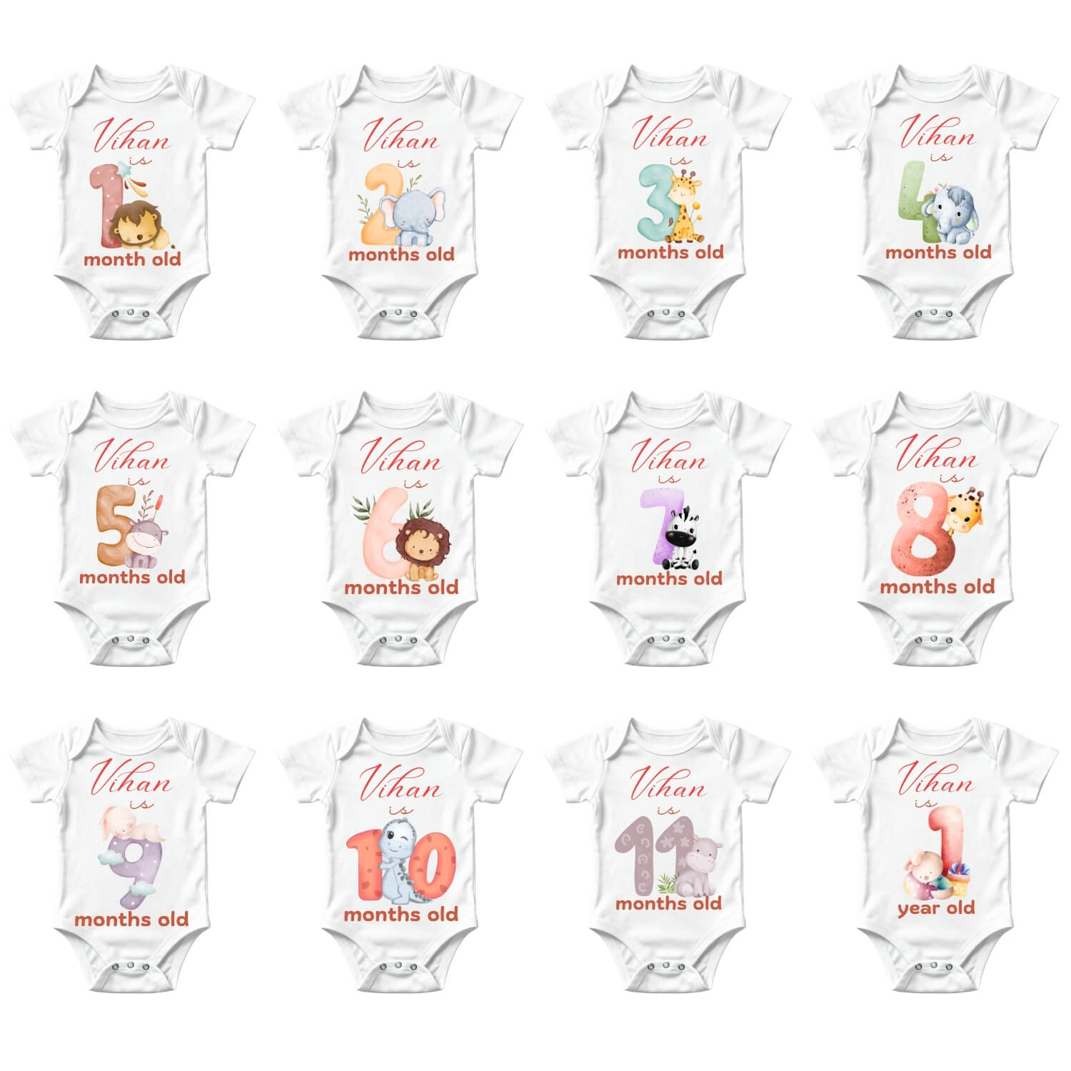 Personalized Baby Onesie | Custom Name Romper for Newborn to 12 Months