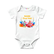 Personalized First Holi Baby Onesie – Dance Edition
