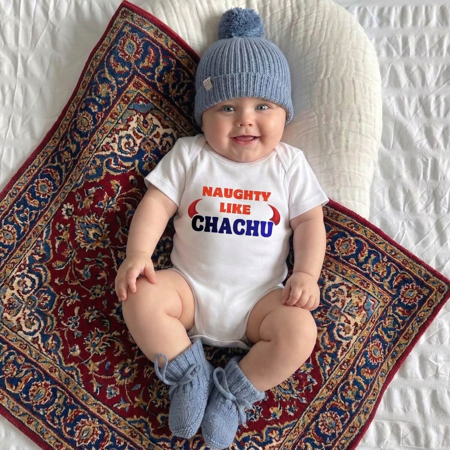 Naughty Like Chachu Baby Onesie