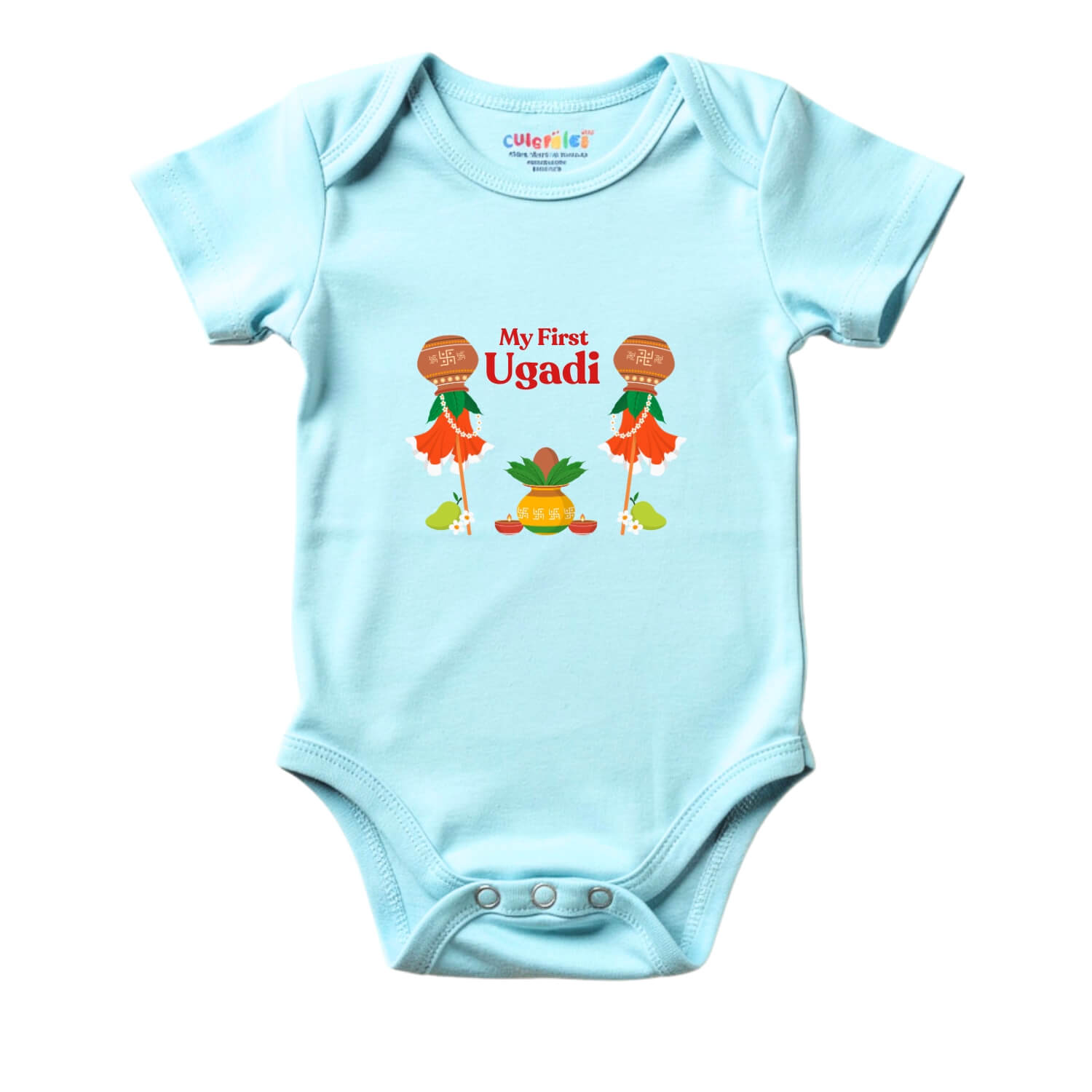My First Ugadi Baby Onesie – Traditional Festival Design