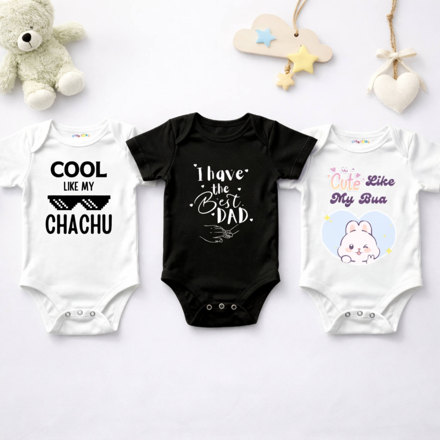 Chachu Dad Bua Baby Romper Combo (Pack of 3)