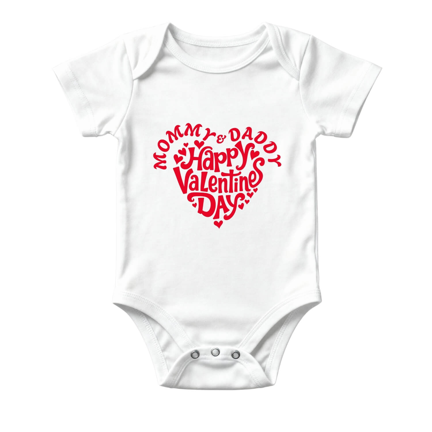 Mommy & Daddy Happy Valentine’s Day Baby Bodysuit