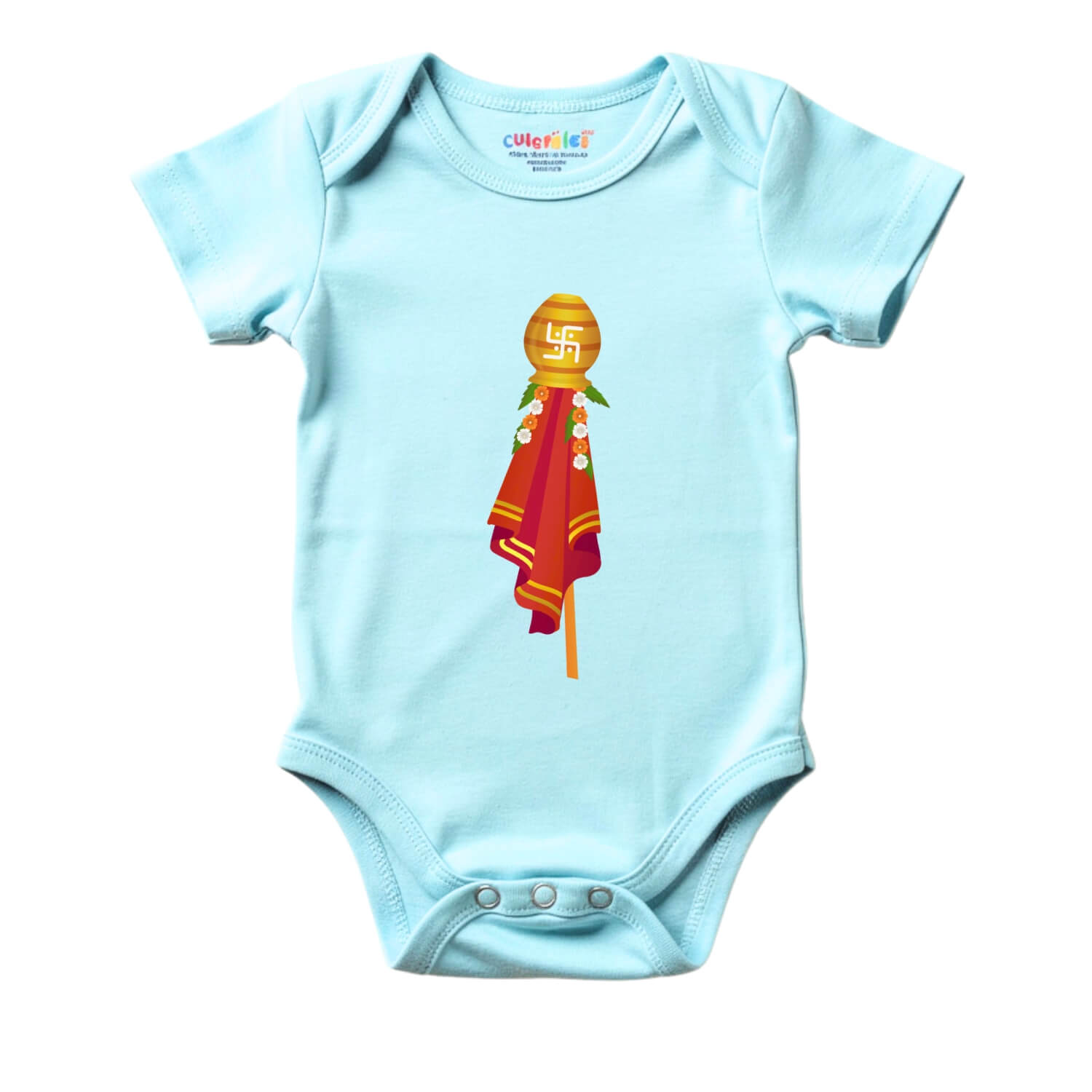 Gudi Symbol Baby Onesie – Traditional Festival Wear