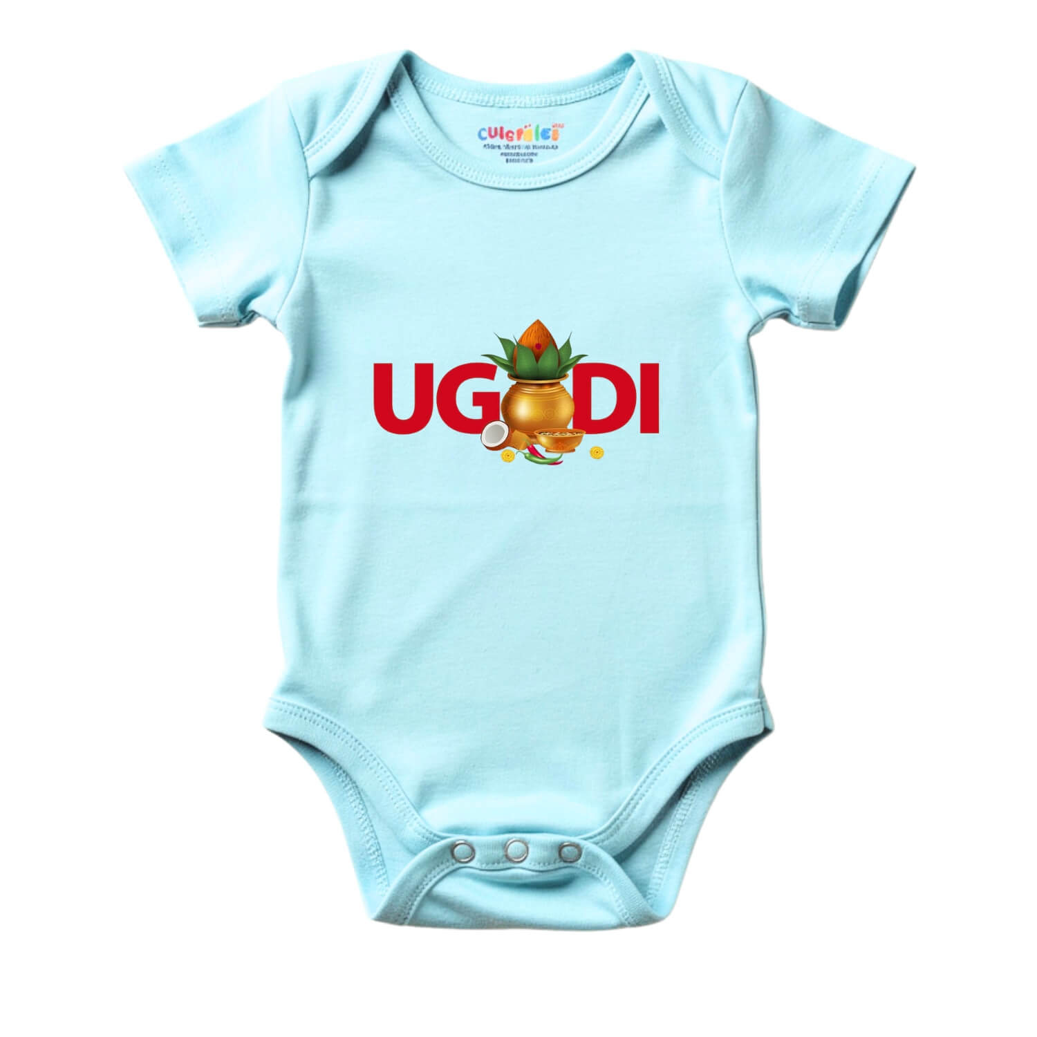 UGADI Bold Red Baby Onesie