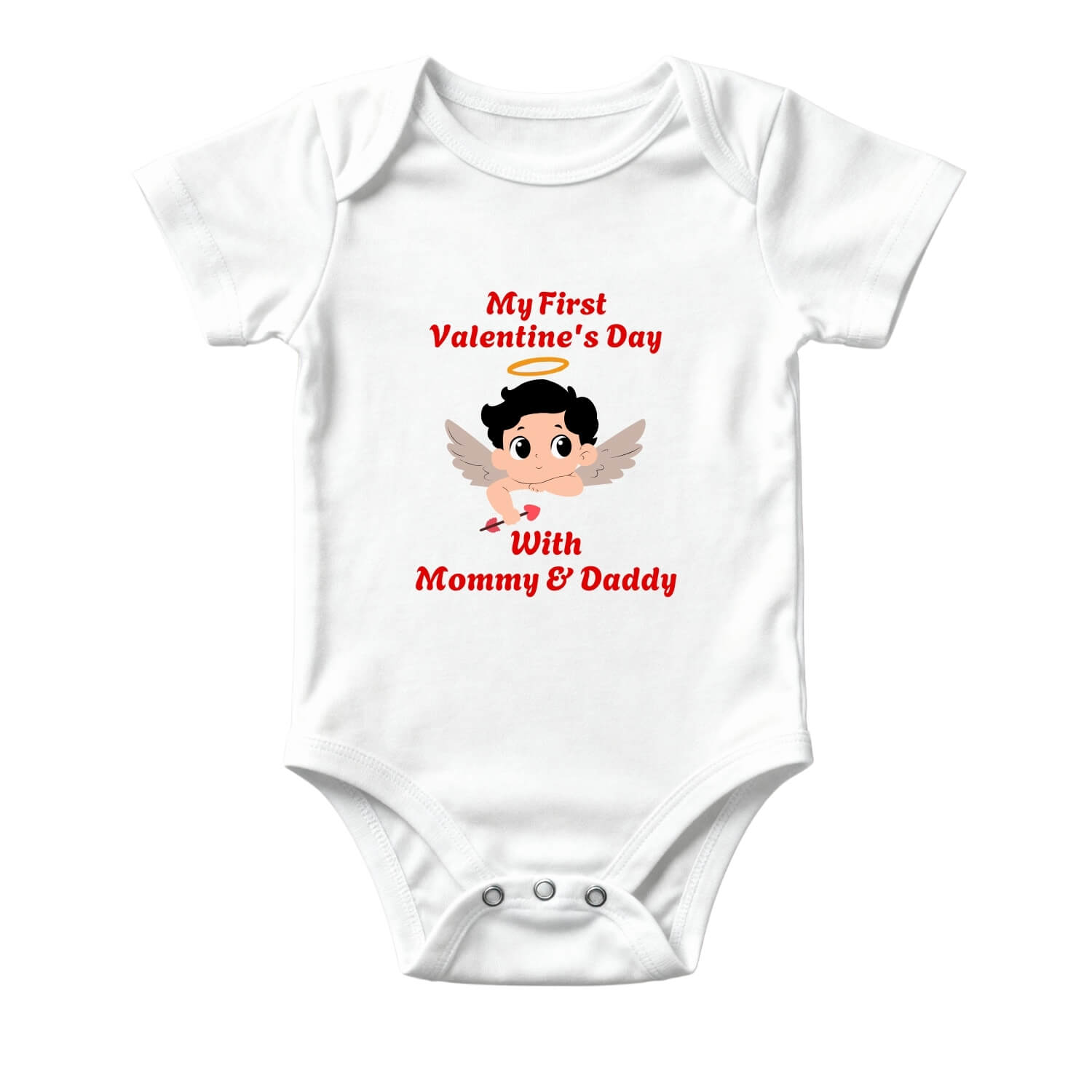 My First Valentine’s Day With Mommy & Daddy Baby Bodysuit