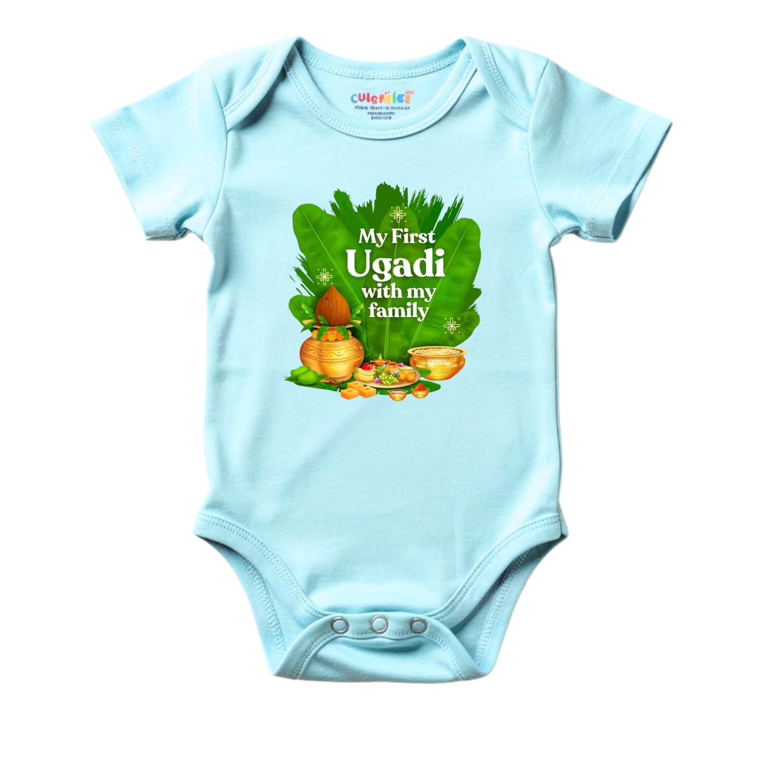 My First Ugadi with My Family Baby Onesie