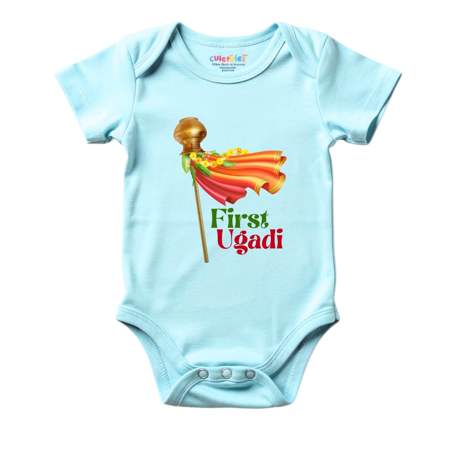 First Ugadi Traditional Flag Style Onesie