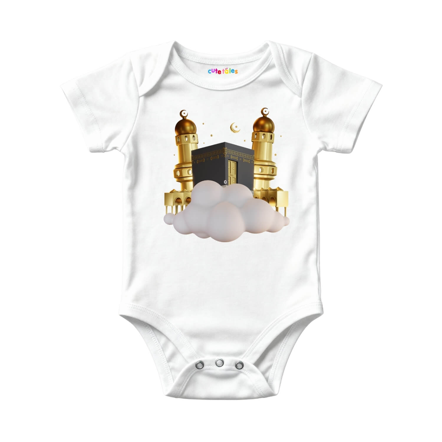Kaaba Cloud Art Baby Onesie – Eid Special