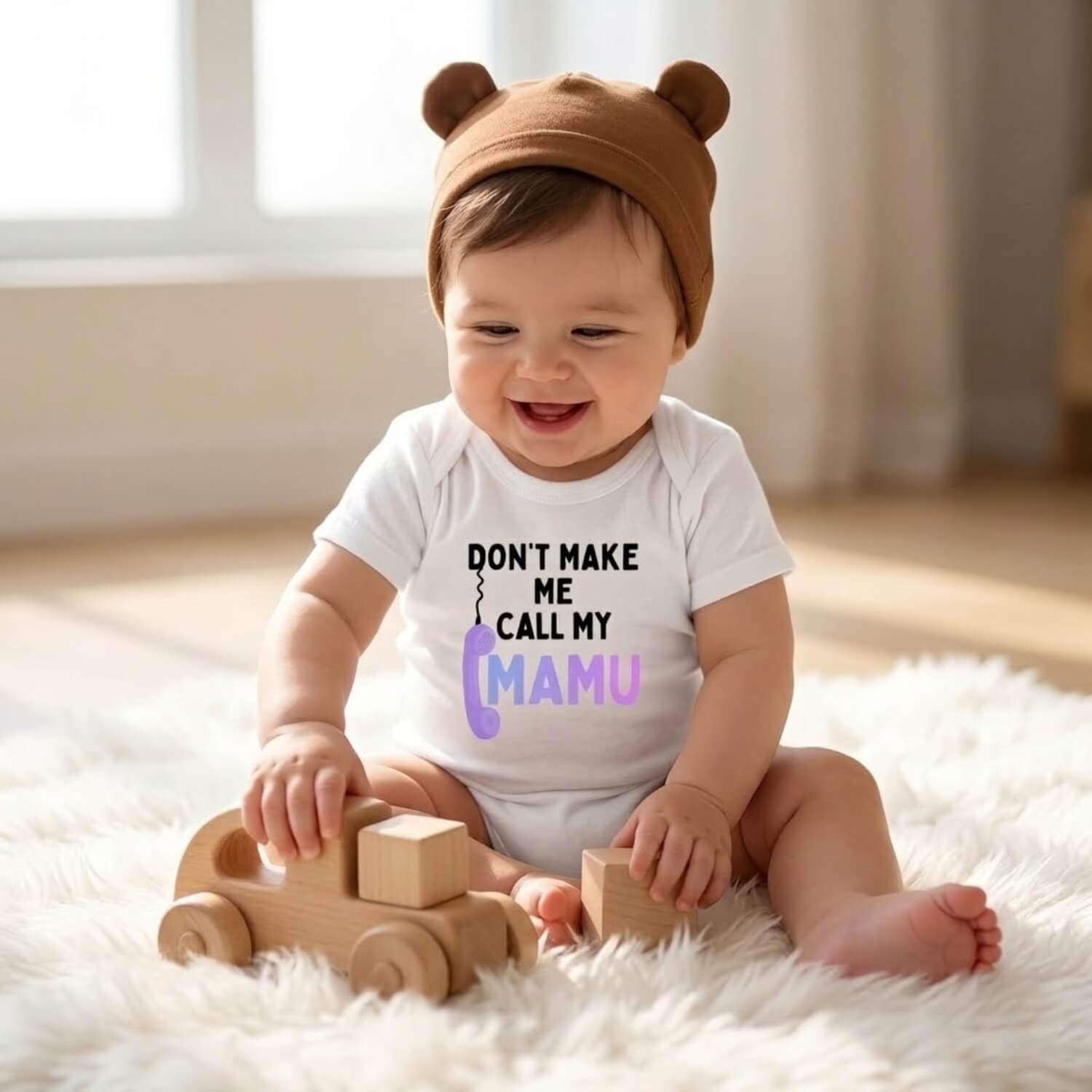 Don’t Make Me Call My Mamu Baby Onesie