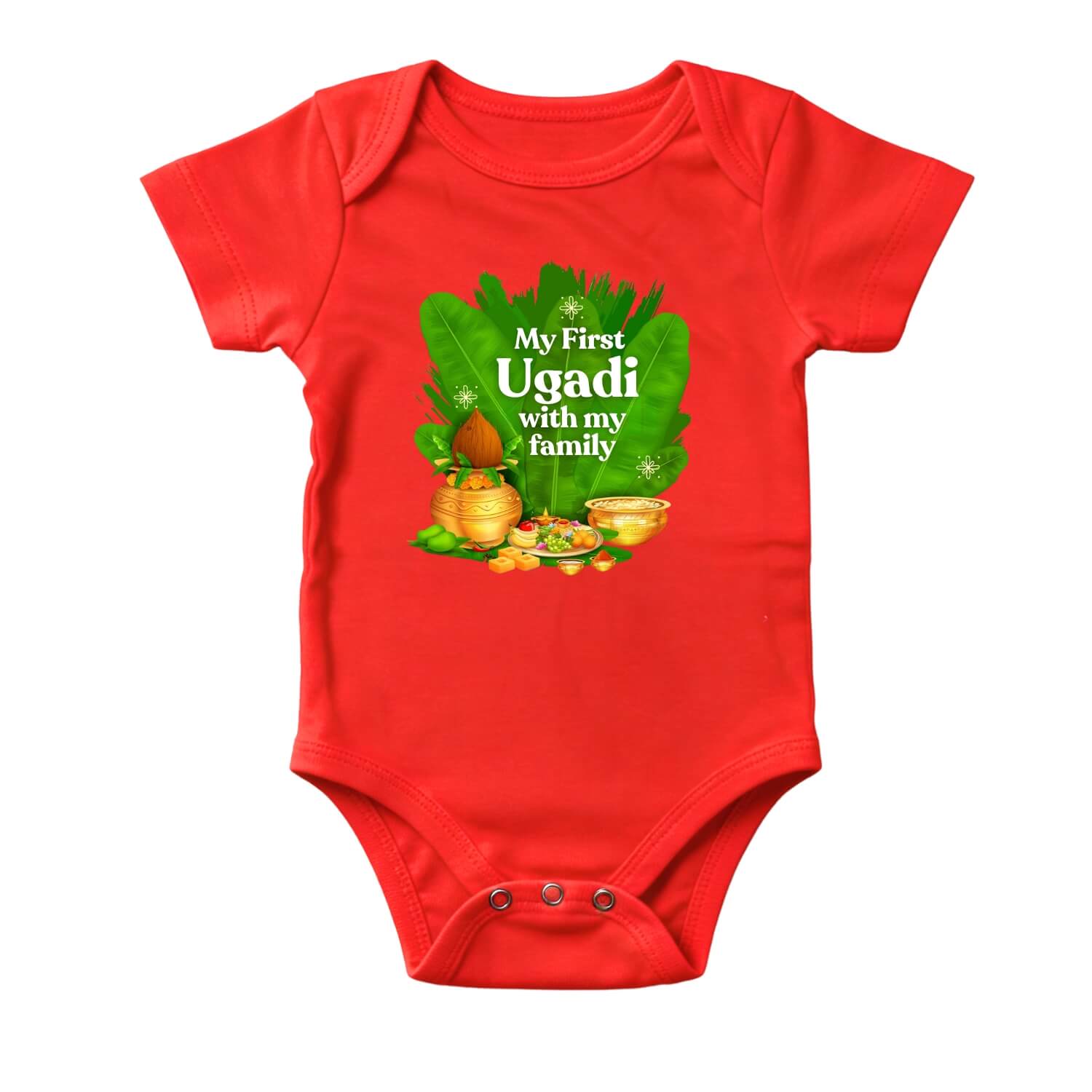 My First Ugadi with My Family Baby Onesie