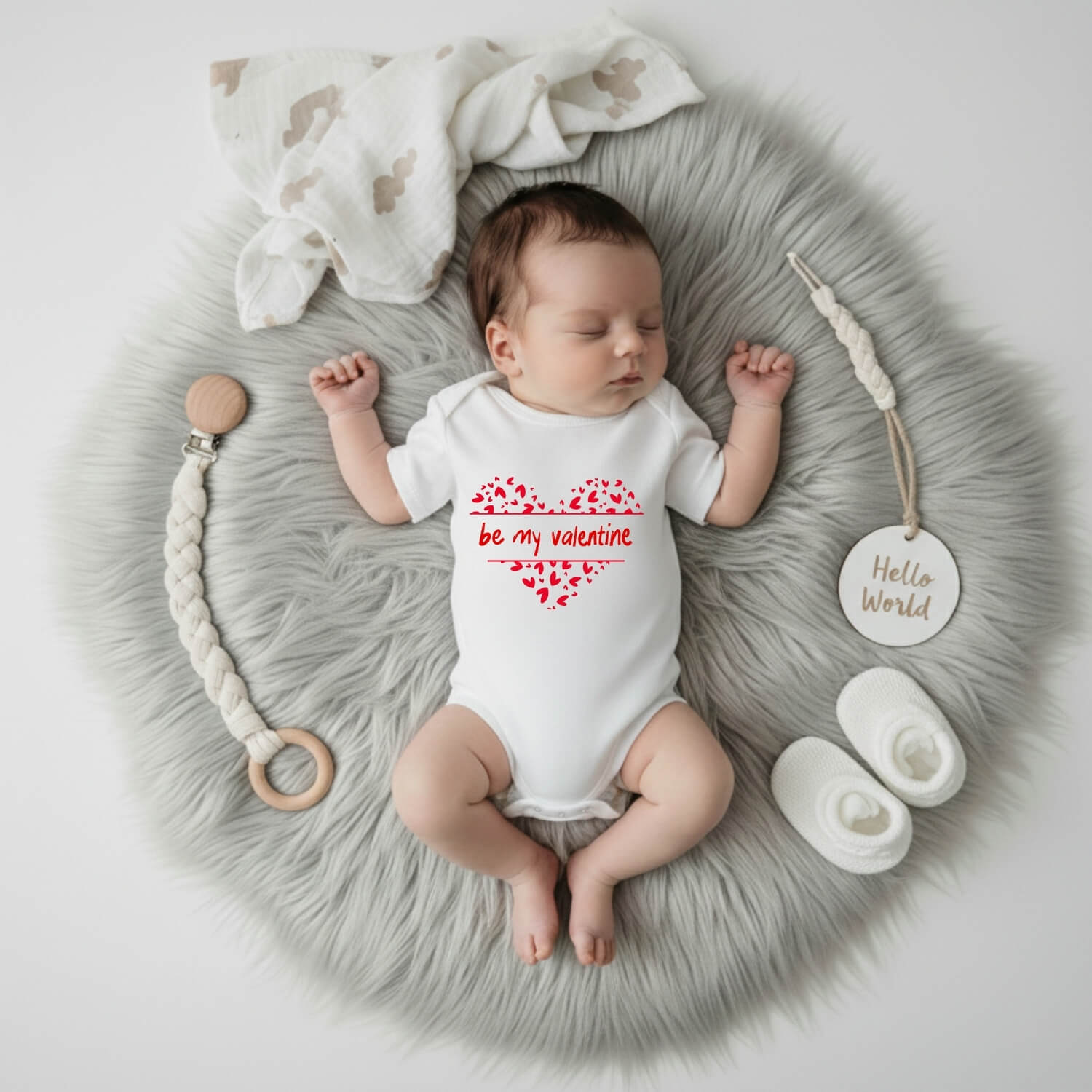 Be My Valentine Baby Bodysuit
