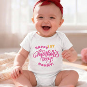 Happy 1st Mother’s Day Baby Onesie (Pink)