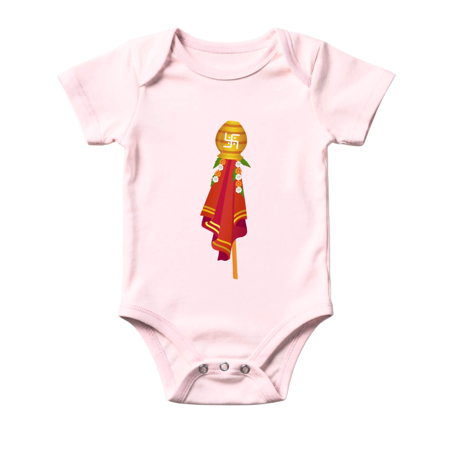 Gudi Symbol Baby Onesie – Traditional Festival Wear