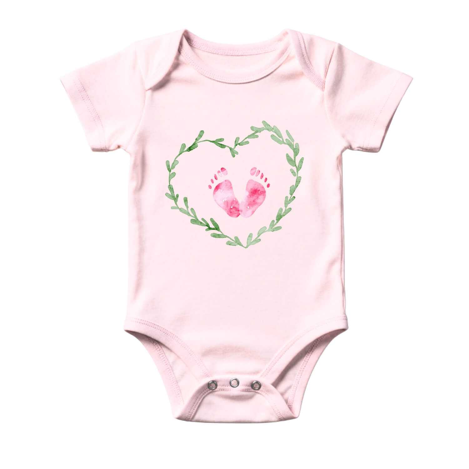Baby Paws Heart Newborn Romper – Cute Printed Bodysuit
