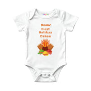 Personalized Holika Dahan Baby Onesie – Custom Name Holi Outfit