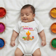 My First Holika Dahan Baby Onesie – Cute Holi Outfit for Newborn