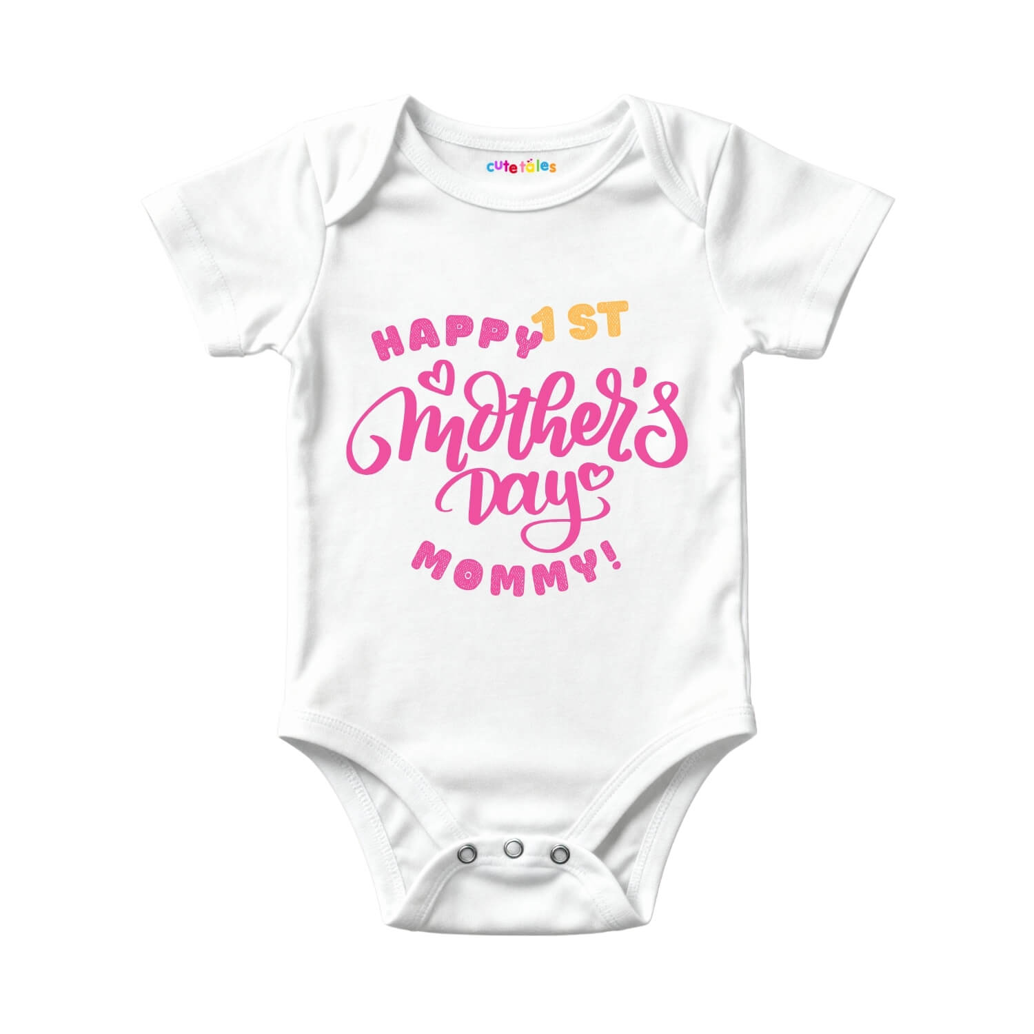Happy 1st Mother’s Day Baby Onesie (Pink)