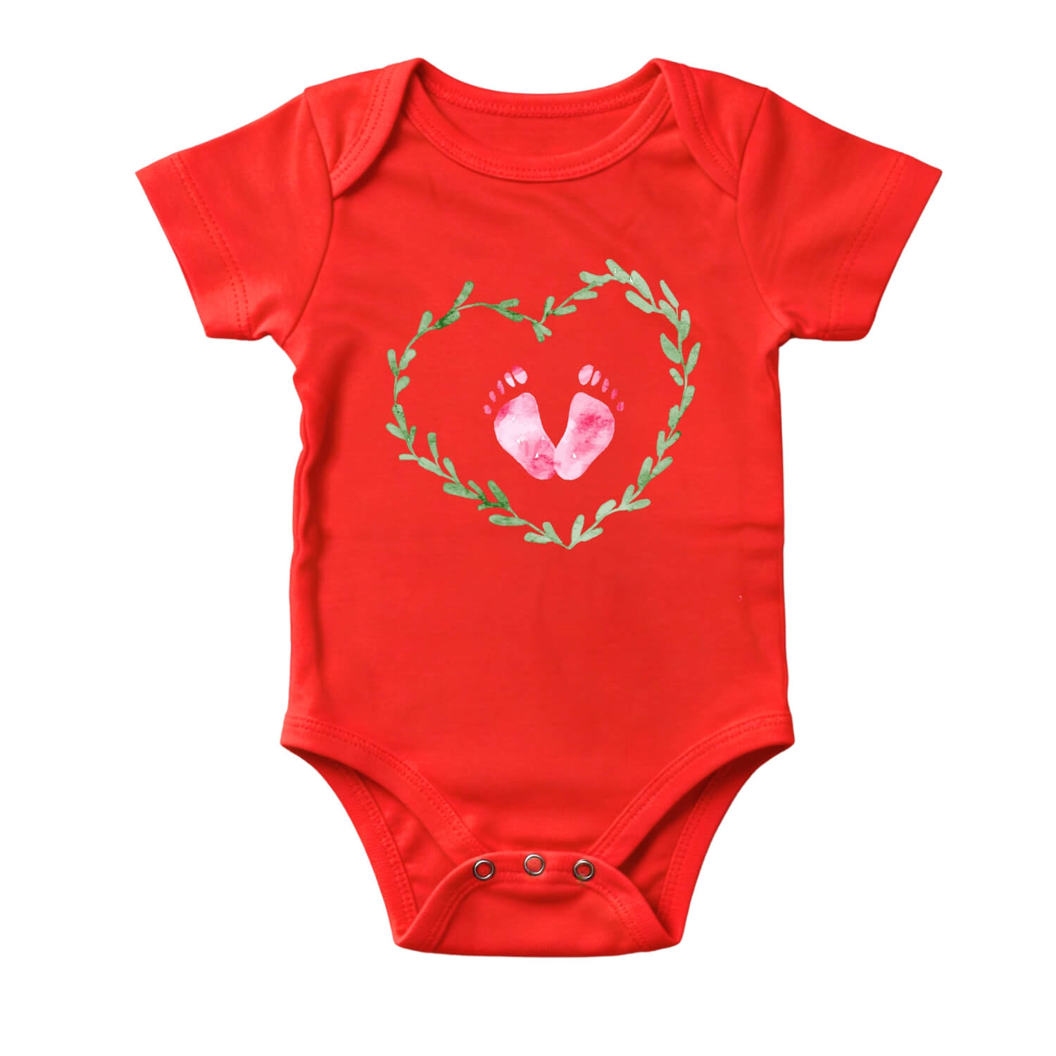 Baby Paws Heart Newborn Romper – Cute Printed Bodysuit