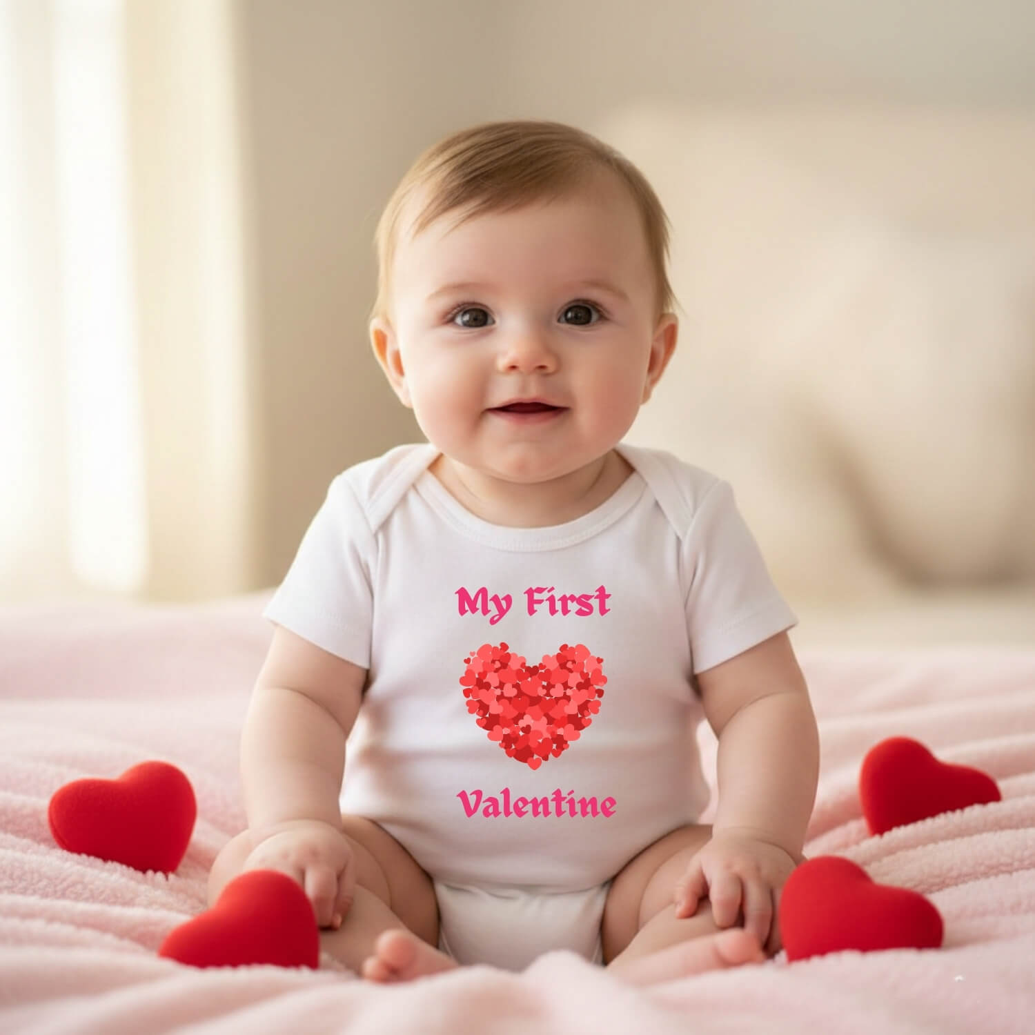 My First Valentine Baby Bodysuit