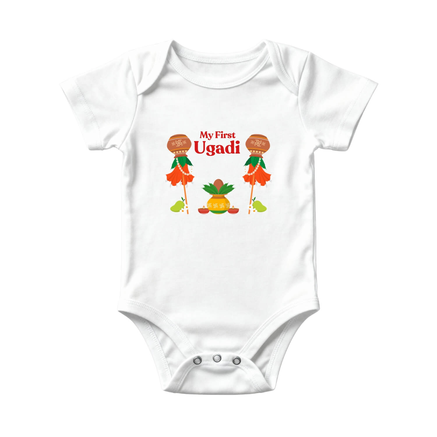 My First Ugadi Baby Onesie – Traditional Festival Design