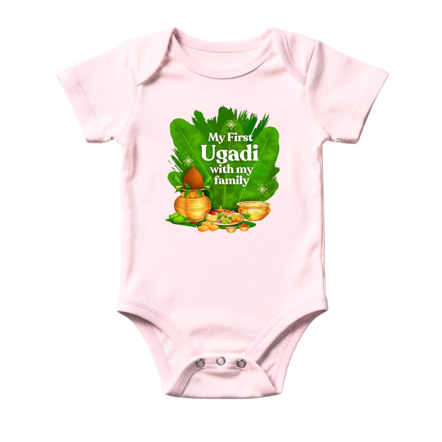 My First Ugadi with My Family Baby Onesie