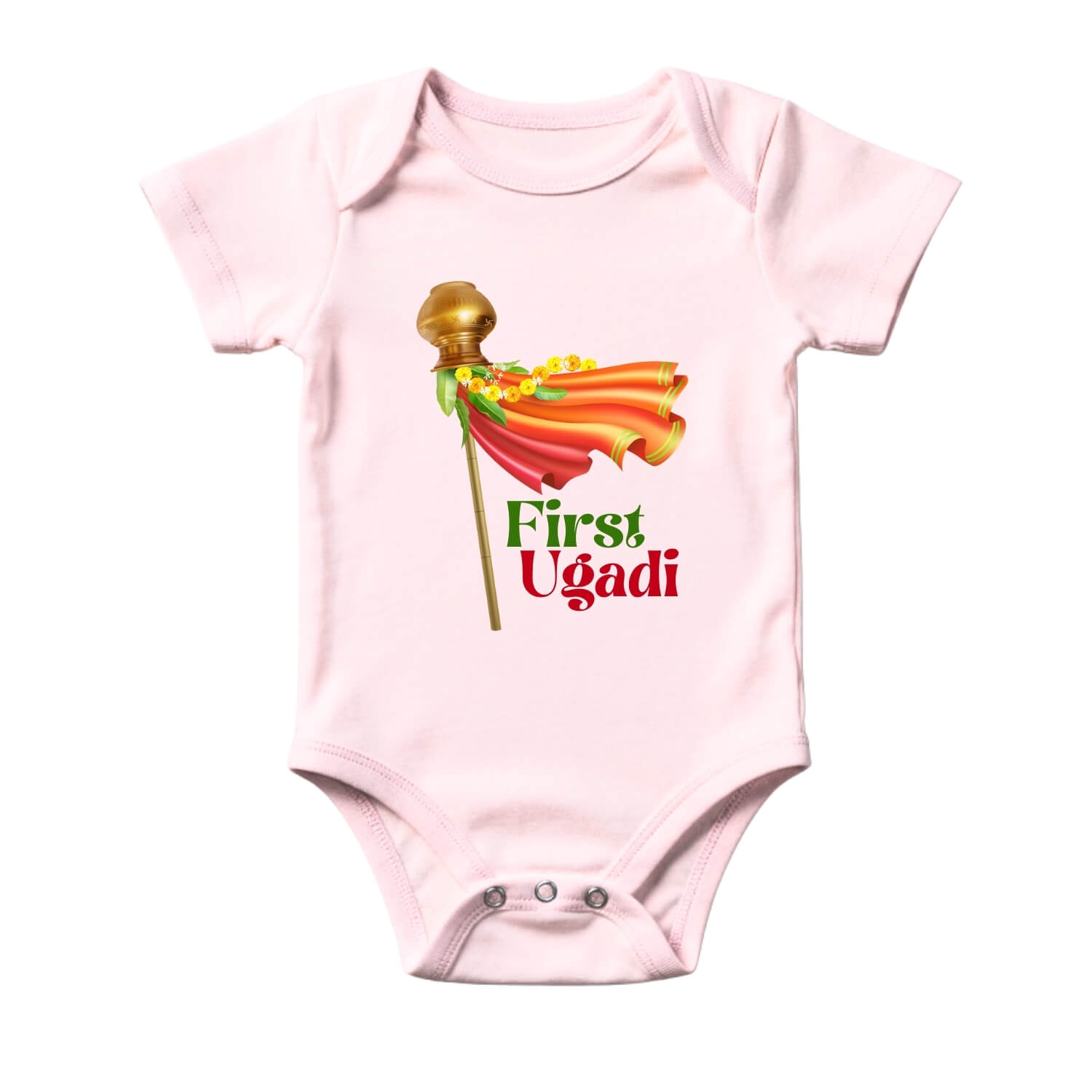 First Ugadi Traditional Flag Style Onesie