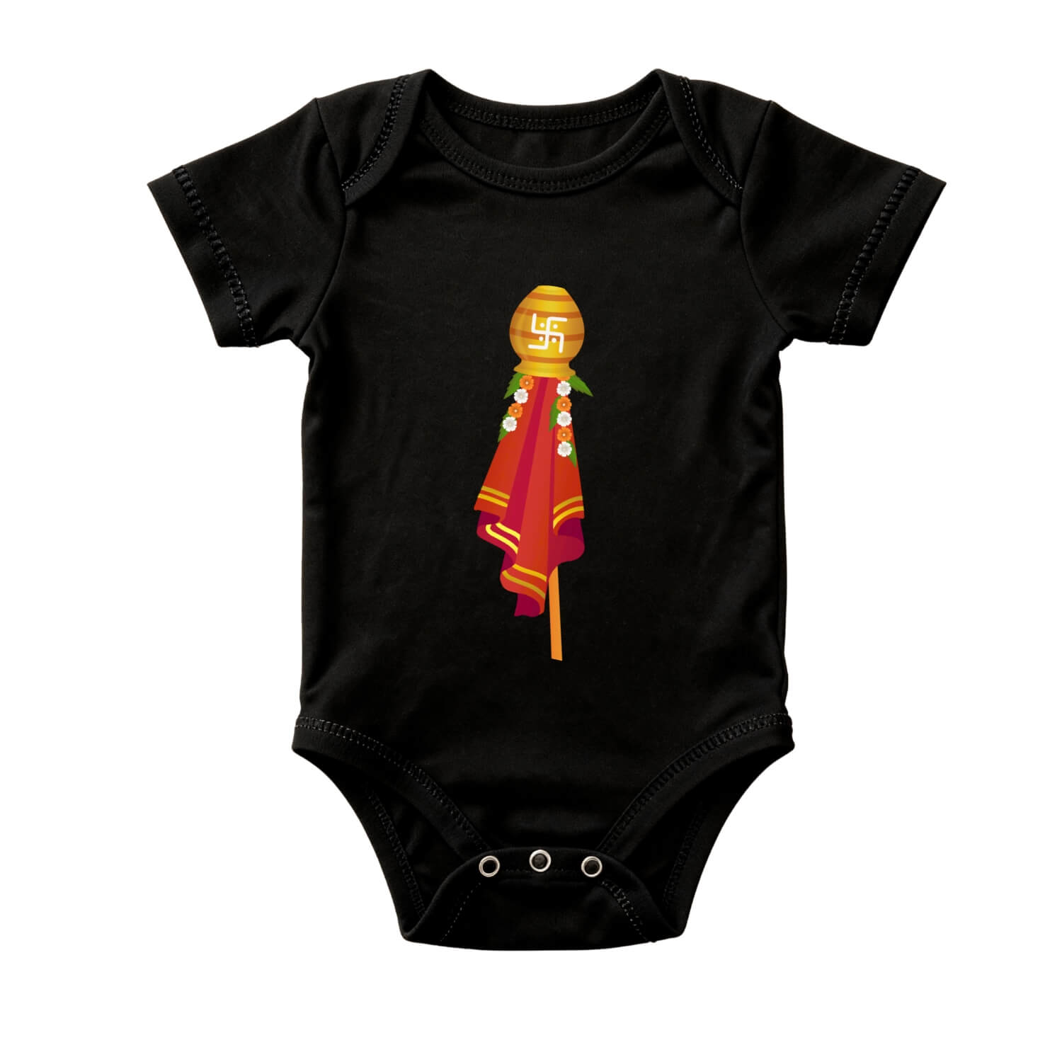 Gudi Symbol Baby Onesie – Traditional Festival Wear