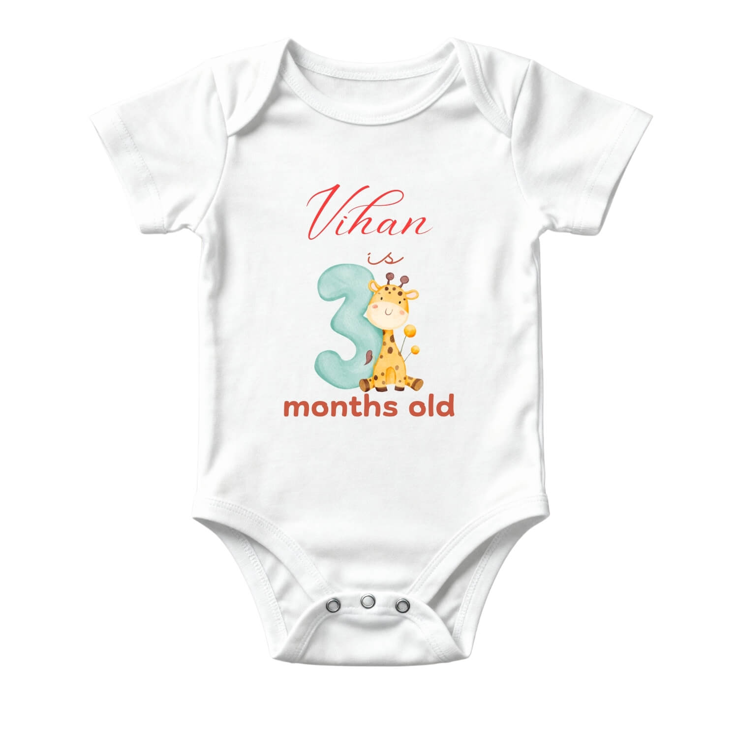 3 Month Baby Milestone Onesie – Baby Photo Outfit