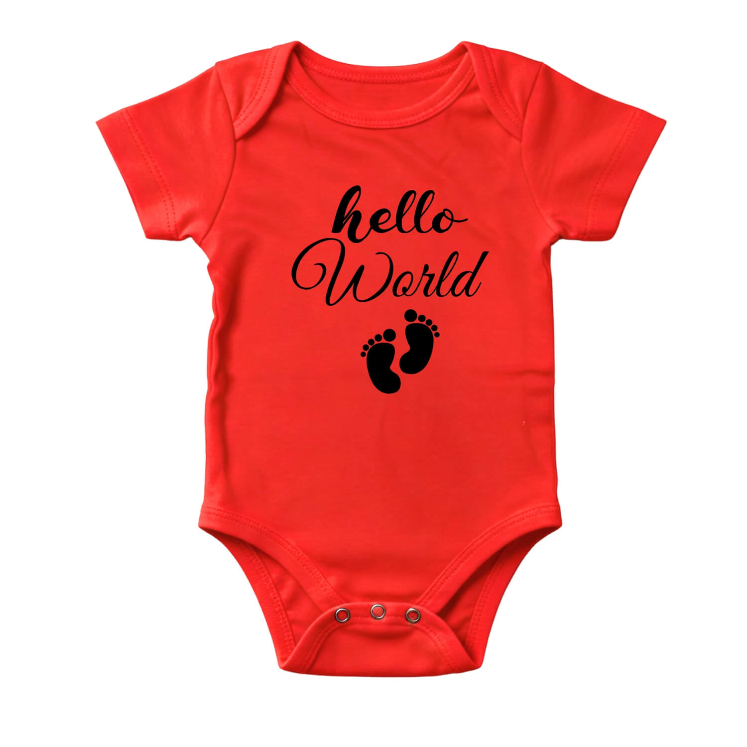 Hello World Newborn Baby Romper – Soft Cotton Bodysuit