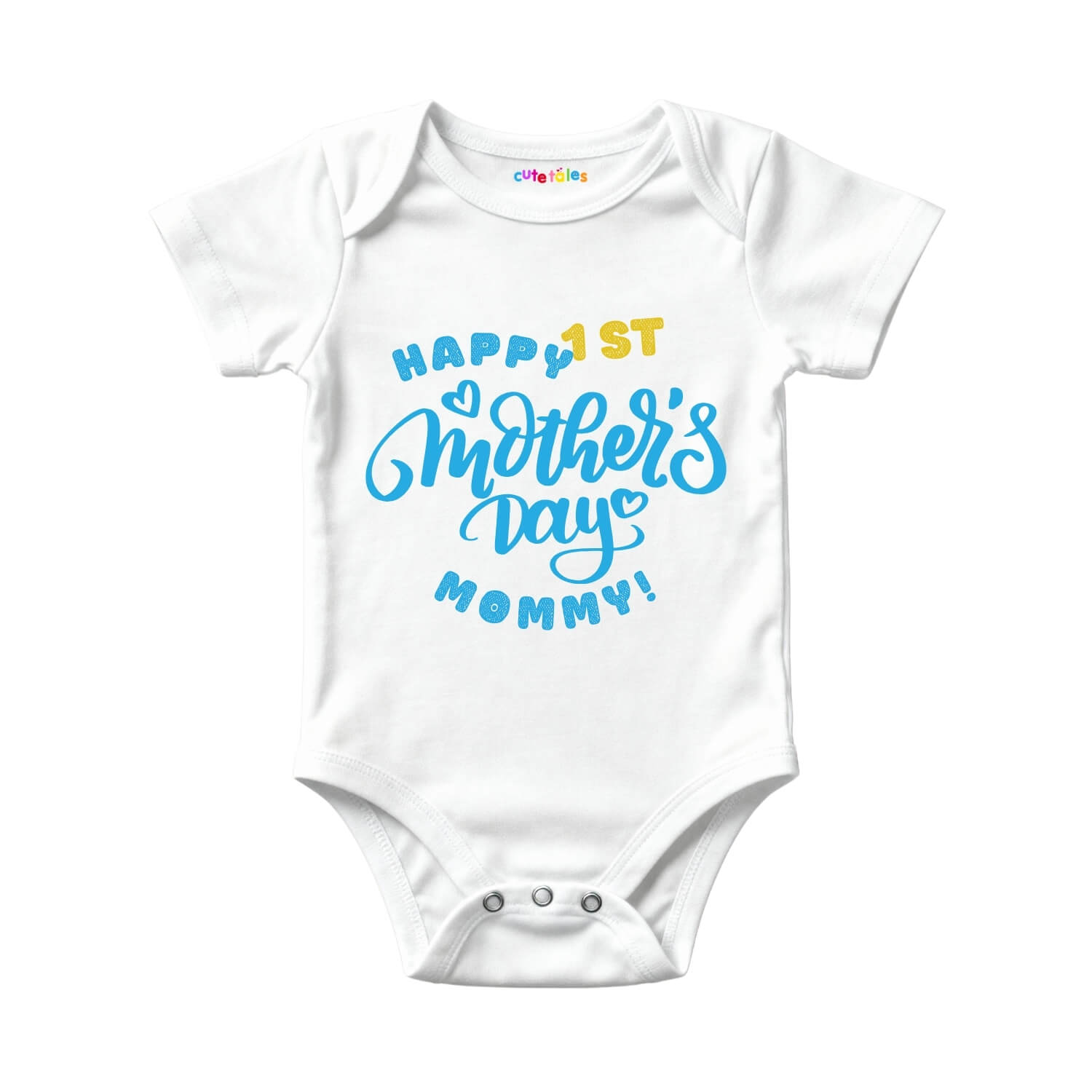 Happy 1st Mother’s Day Baby Onesie (Blue)