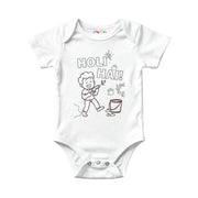 Holi Hai Outline Art Baby Onesie
