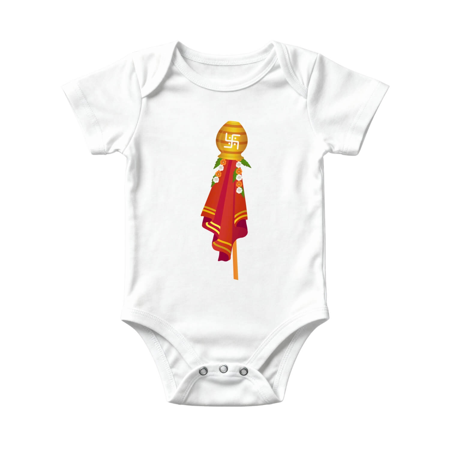 Gudi Symbol Baby Onesie – Traditional Festival Wear
