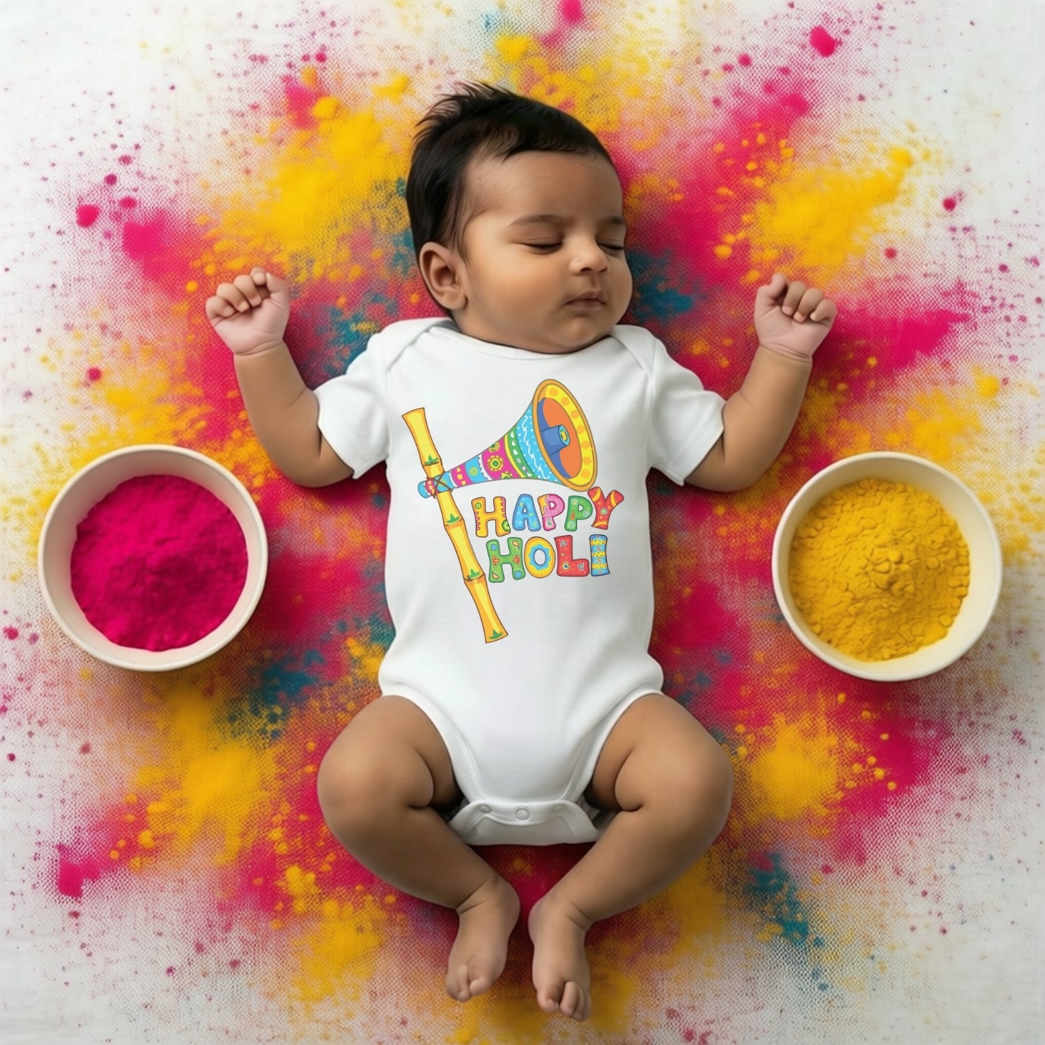 Happy Holi Baby Onesie – Festive Celebration Outfit