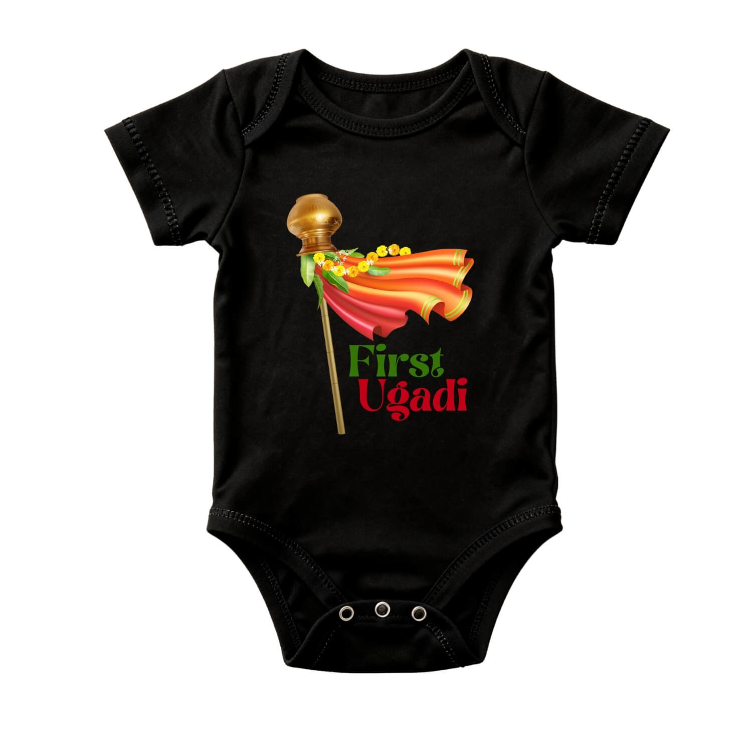 First Ugadi Traditional Flag Style Onesie