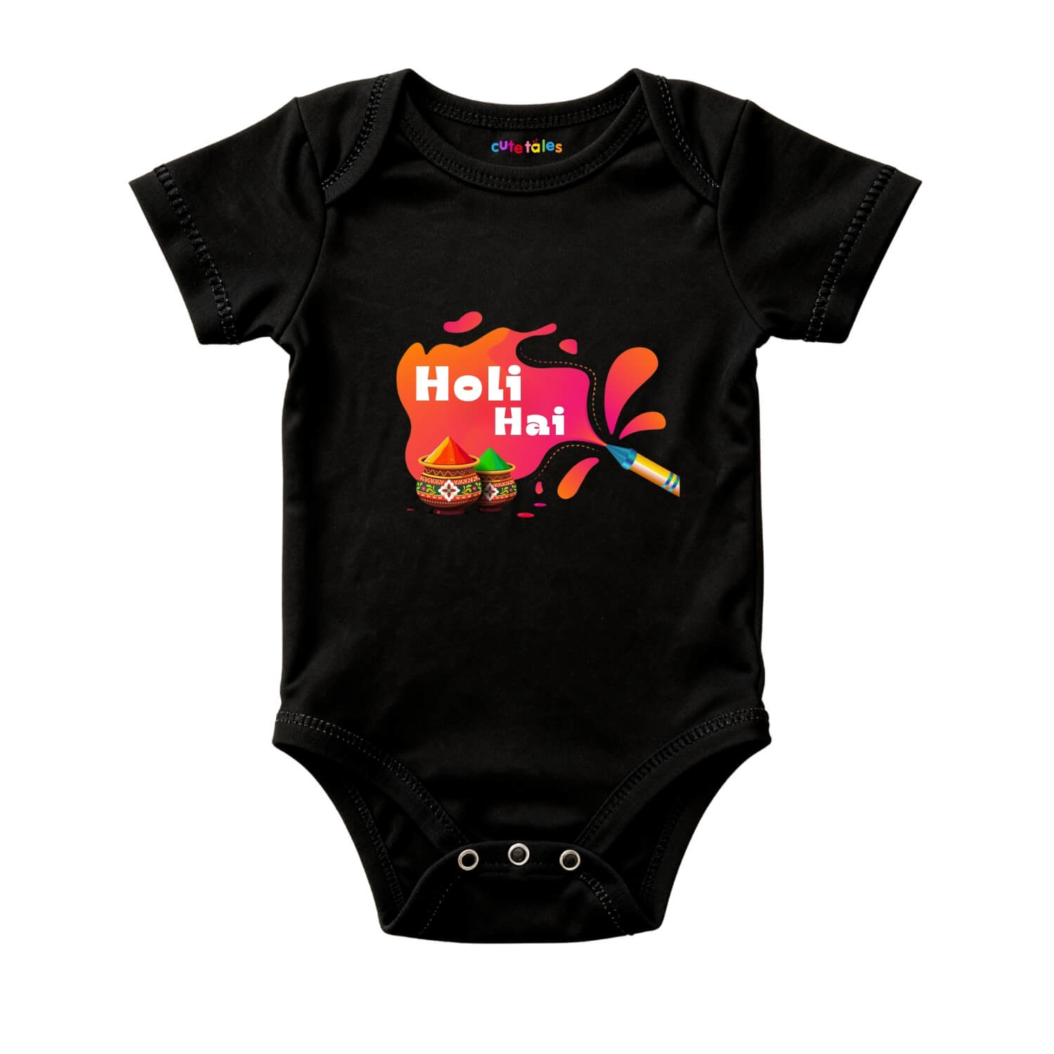 Holi Hai Baby Onesie – Color Pot Splash Edition