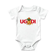 UGADI Bold Red Baby Onesie
