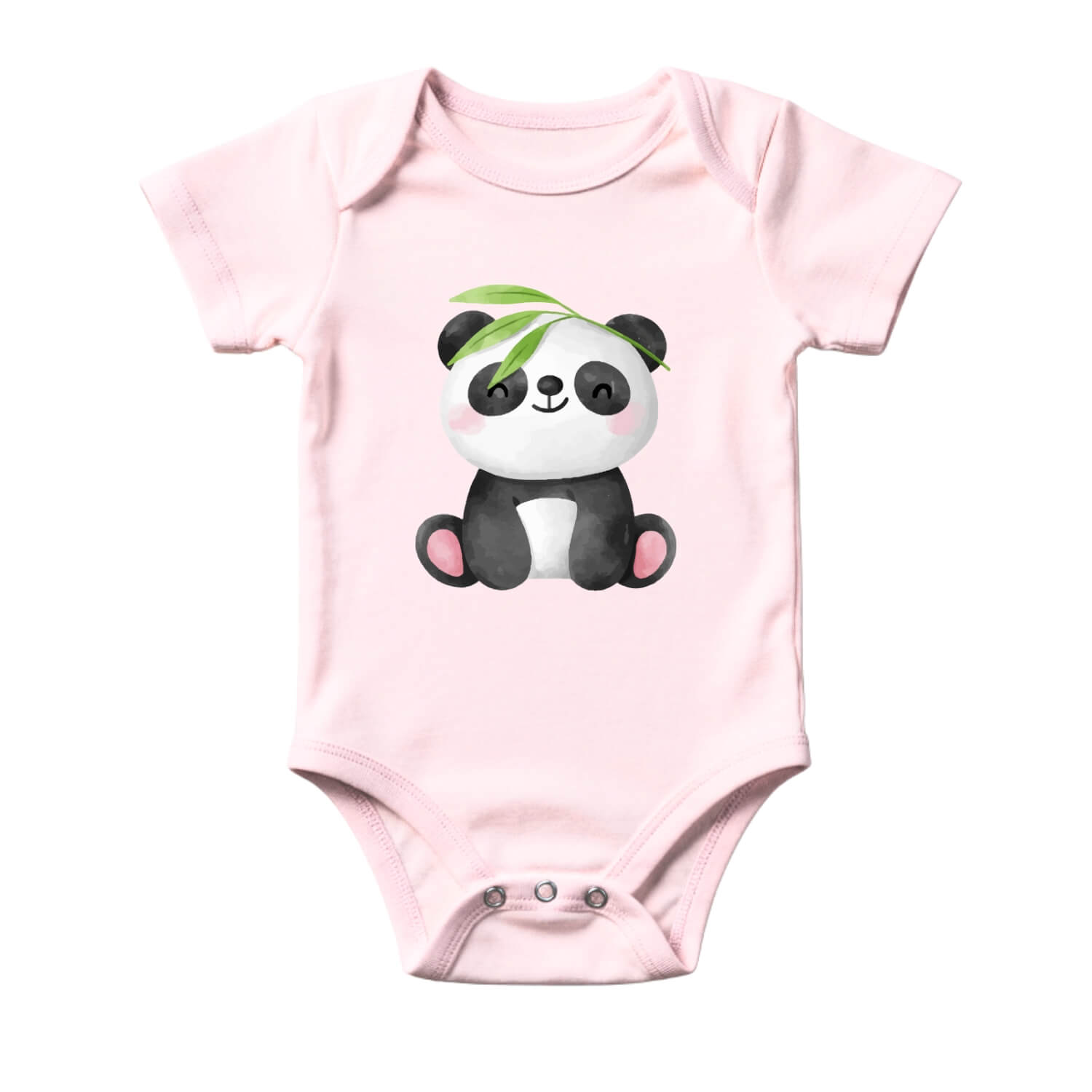 Baby Panda Printed Romper – Soft Cotton Newborn Bodysuit