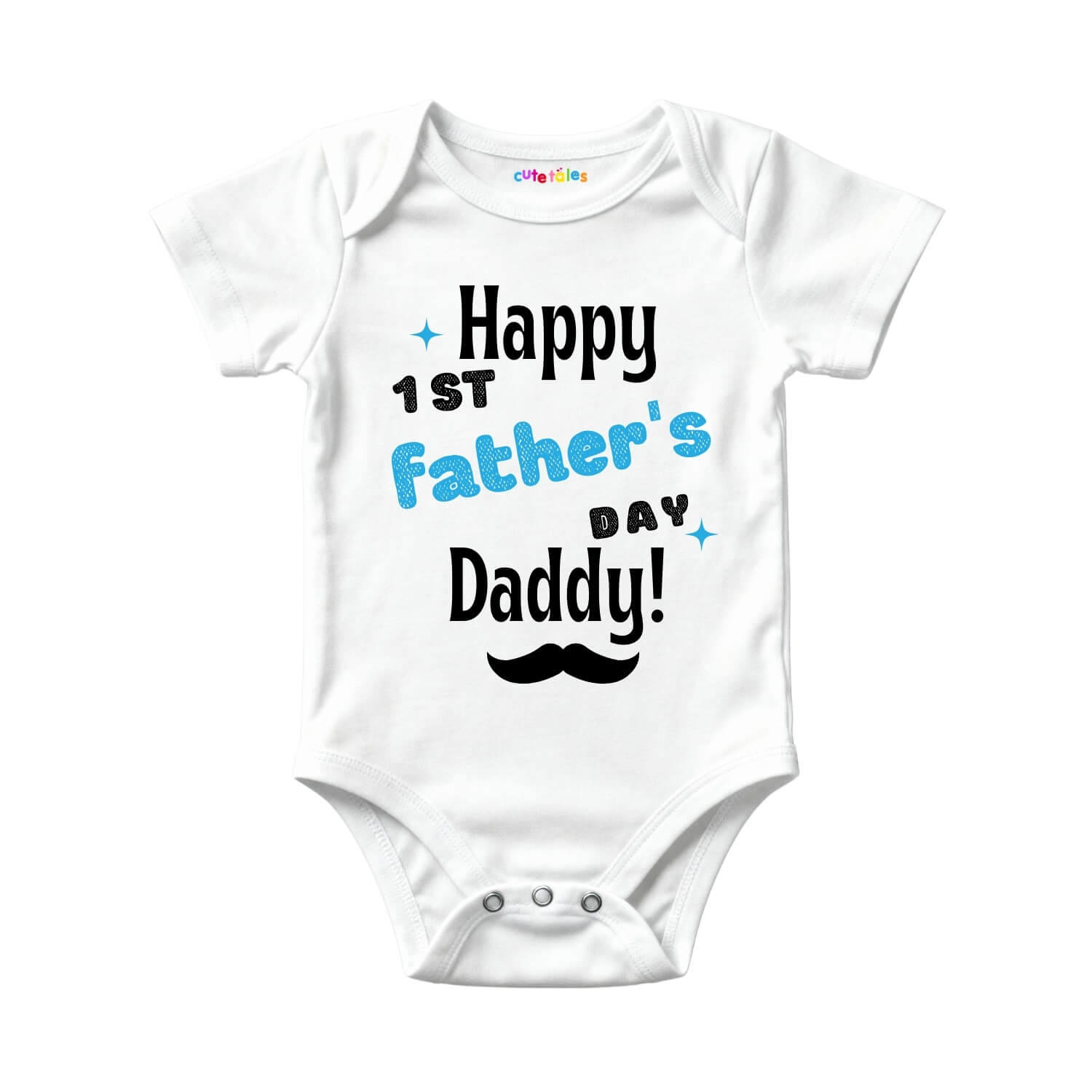 Happy 1st Father’s Day Baby Onesie (Blue)