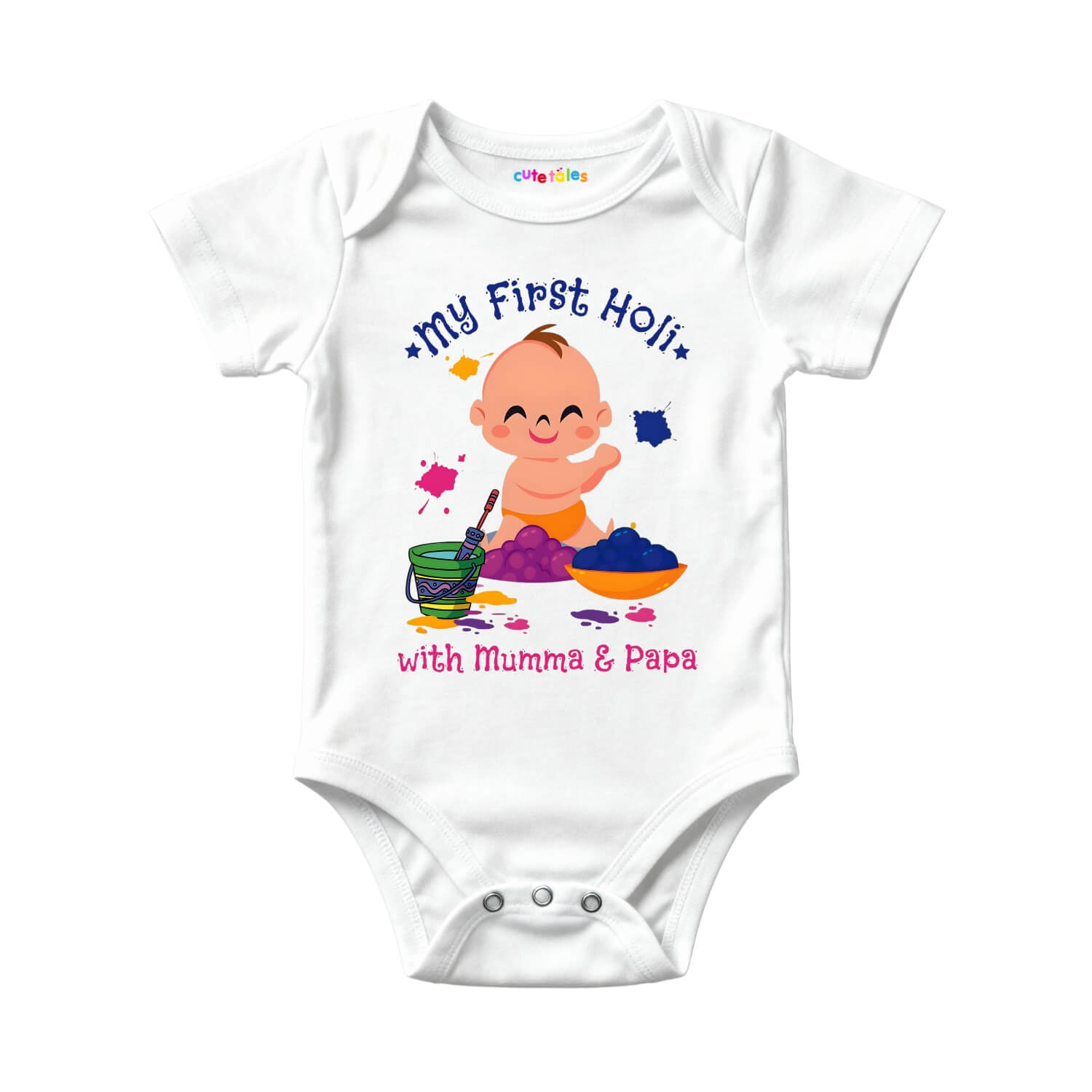 My First Holi Baby Onesie – Adorable First Holi Outfit for Newborn