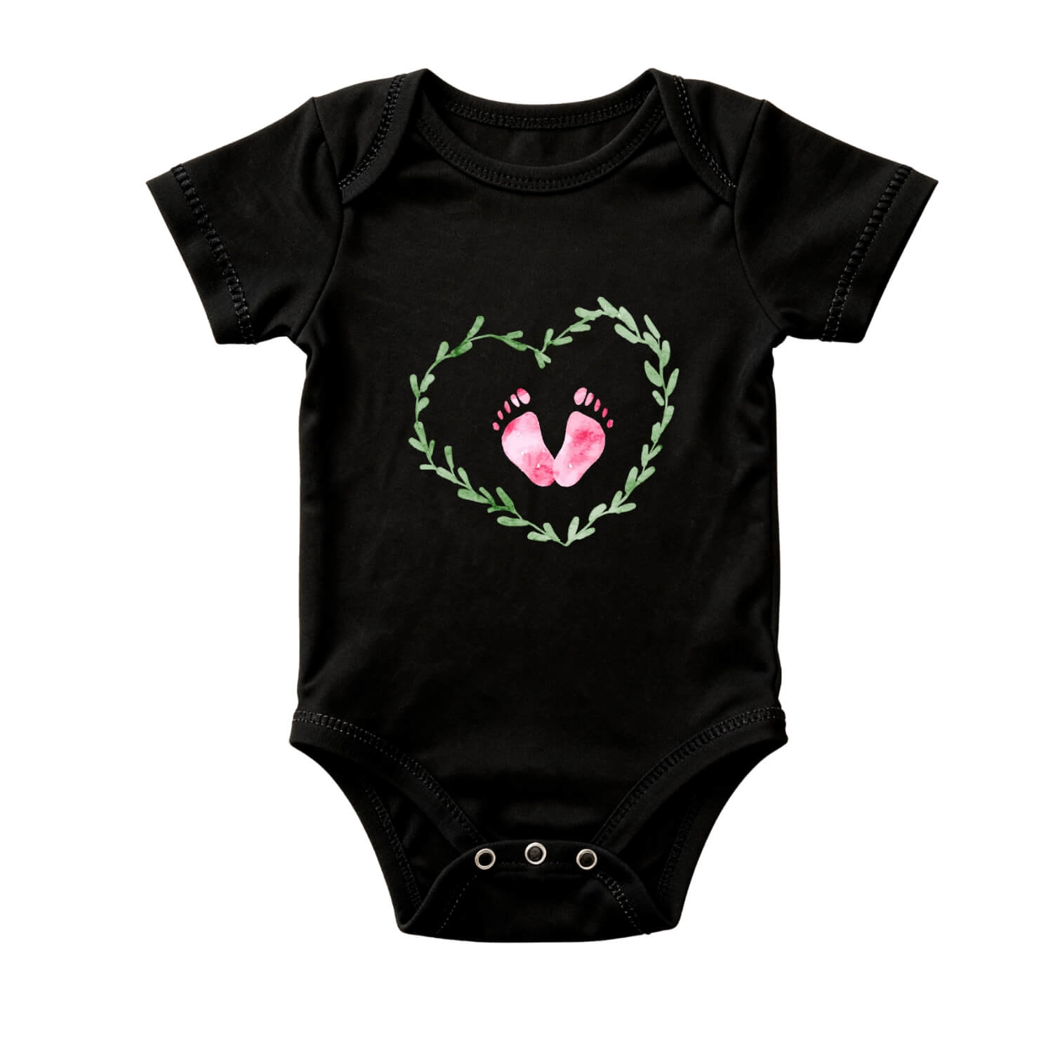 Baby Paws Heart Newborn Romper – Cute Printed Bodysuit