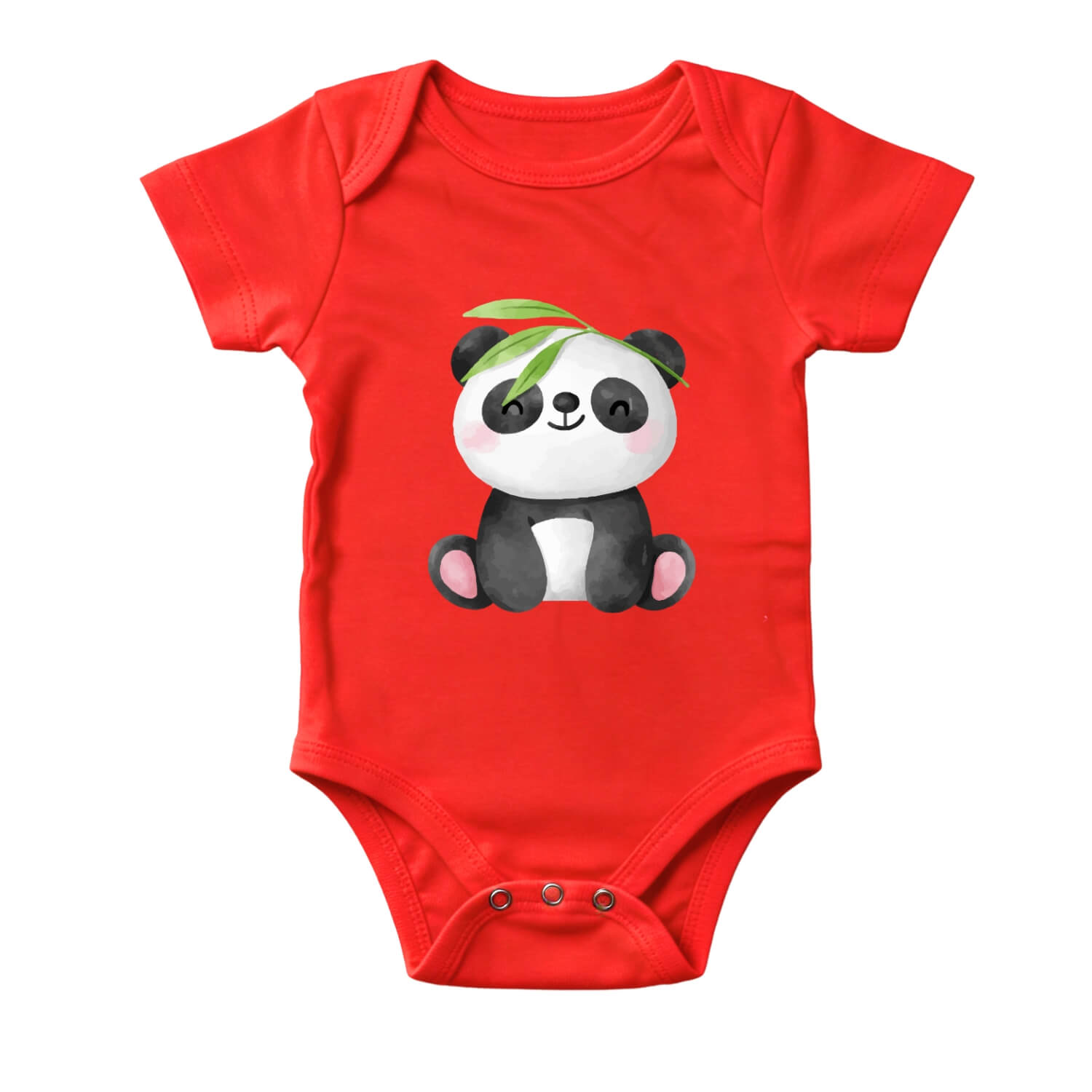 Baby Panda Printed Romper – Soft Cotton Newborn Bodysuit