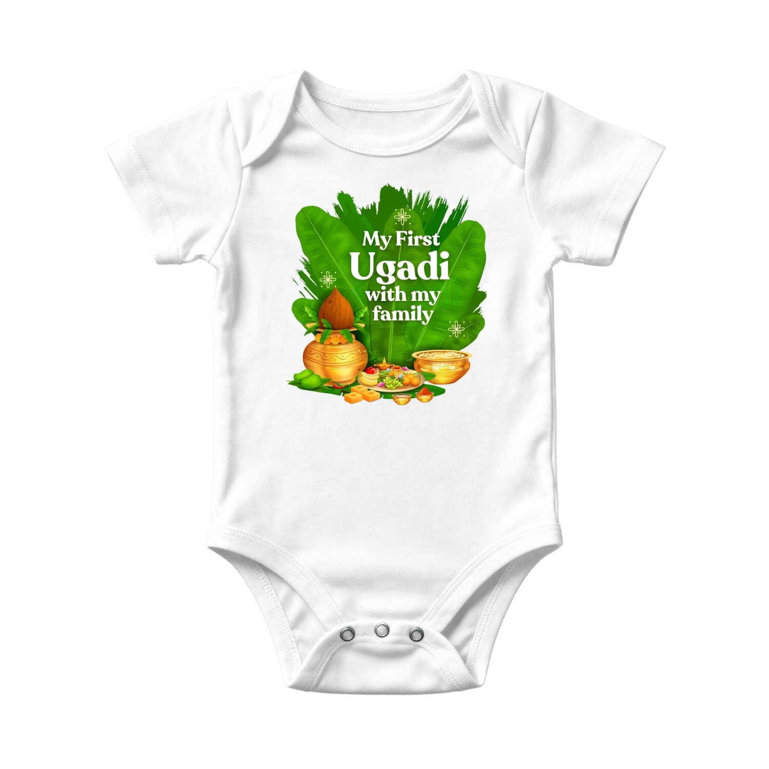 My First Ugadi with My Family Baby Onesie