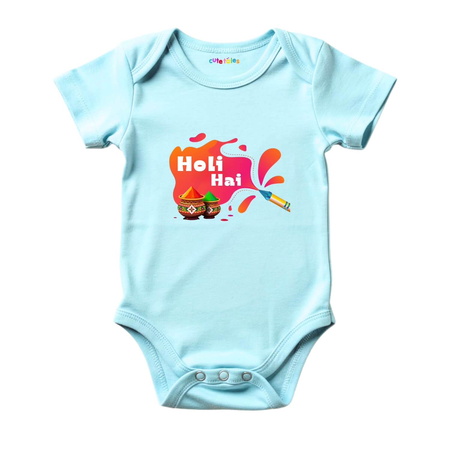 Holi Hai Baby Onesie – Color Pot Splash Edition