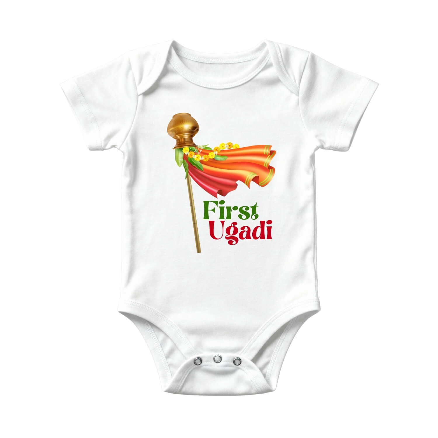 First Ugadi Traditional Flag Style Onesie