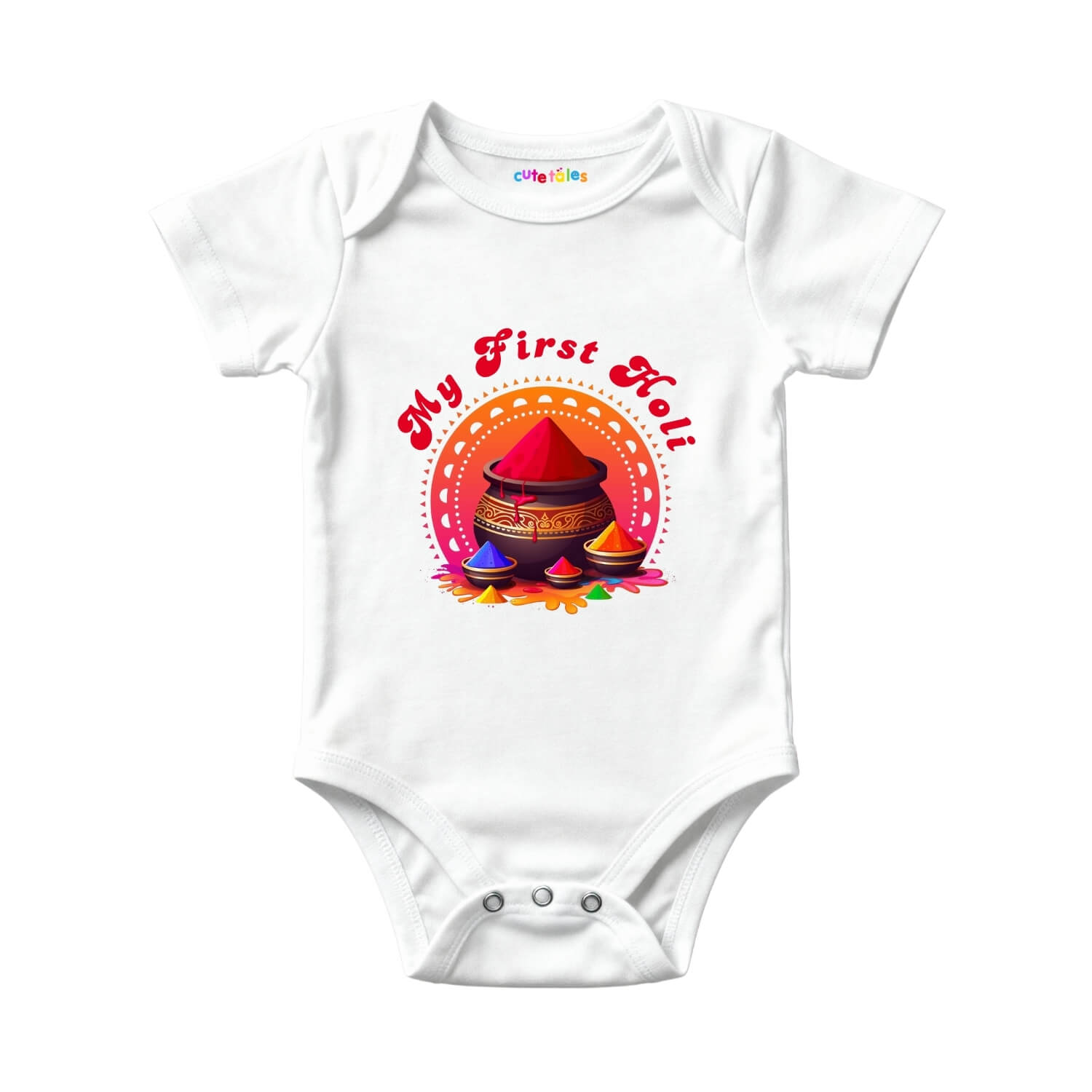 My First Holi Baby Onesie – Soft Cotton Outfit