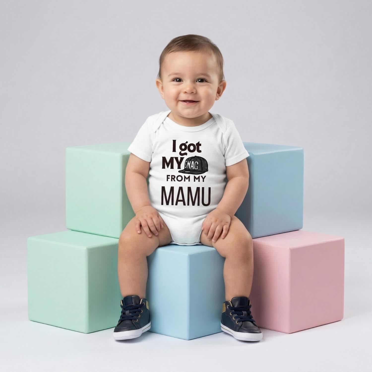 I Got My Swag From Mamu Baby Onesie