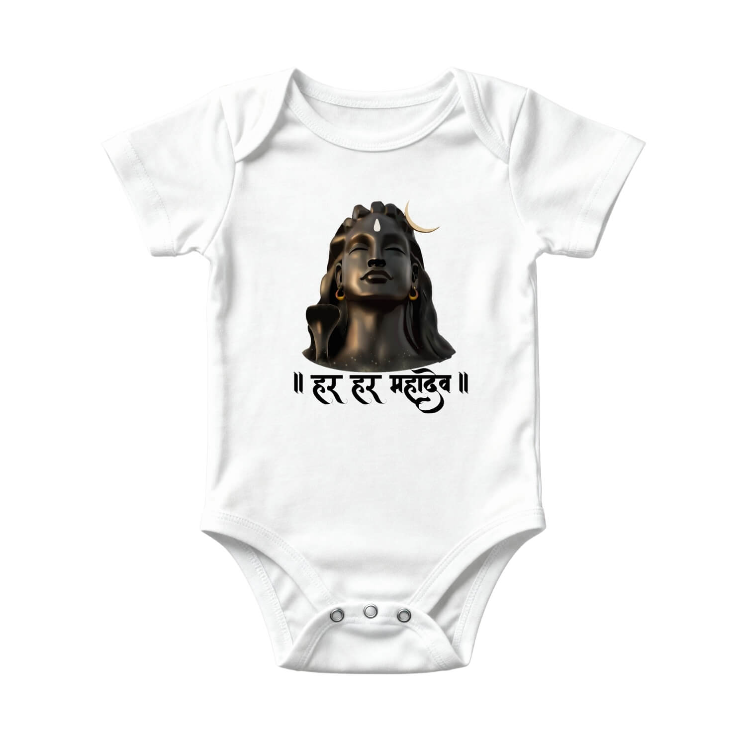 Har Har Mahadev Statue Baby Onesie