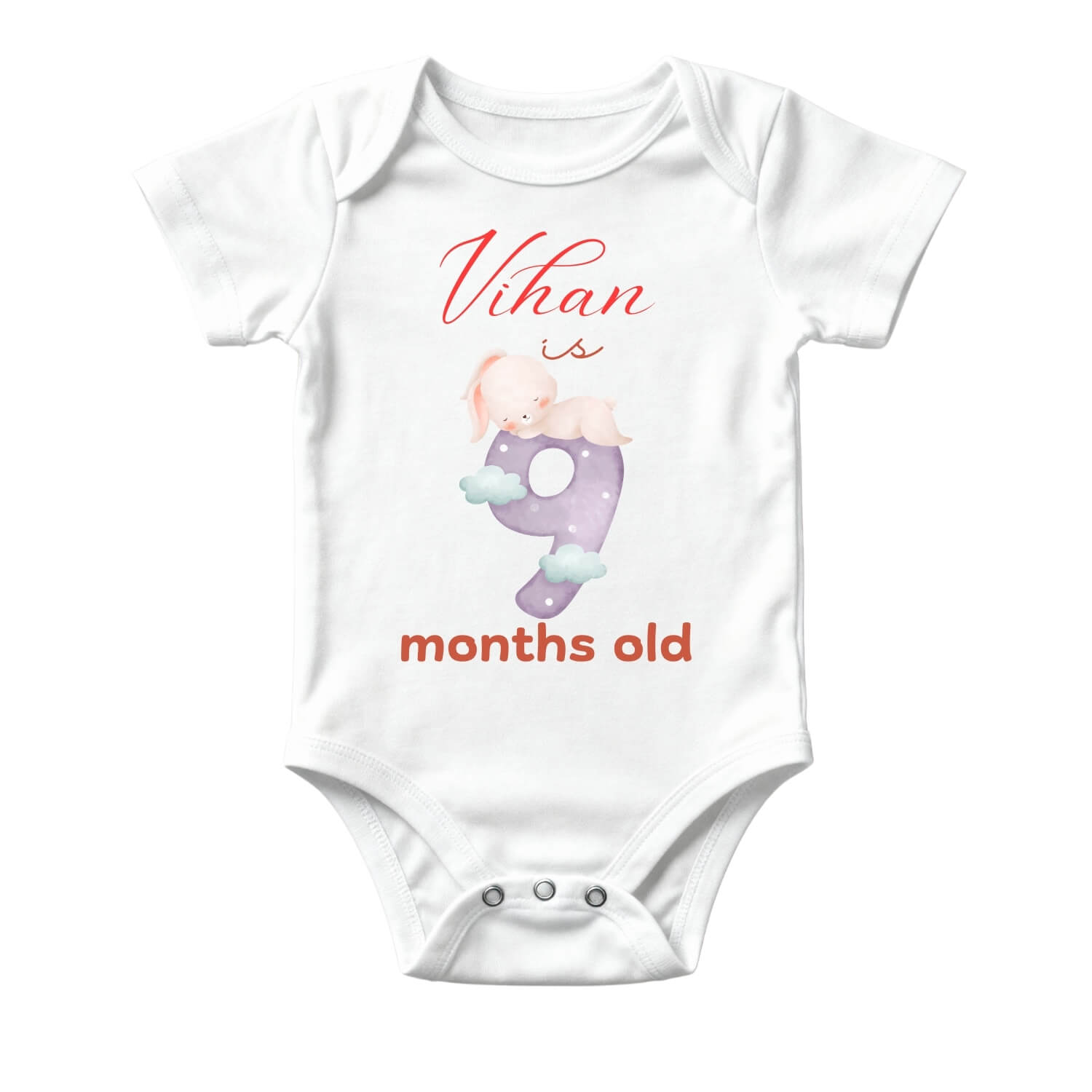 9 Month Baby Milestone Onesie – Baby Photo Outfit